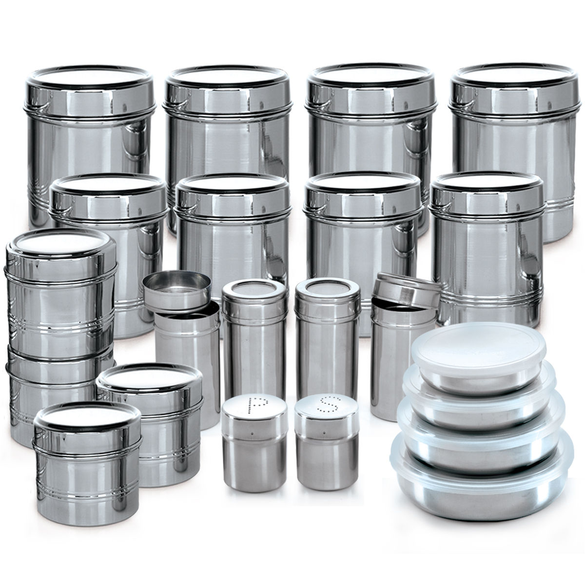 Buy Branded 44 Pcs. Stainless Steel Storage Set Online at ...