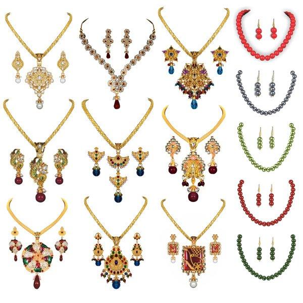 Buy Charismatic Lady Charm 1Gram Gold Plated Heavy Jewellery Online